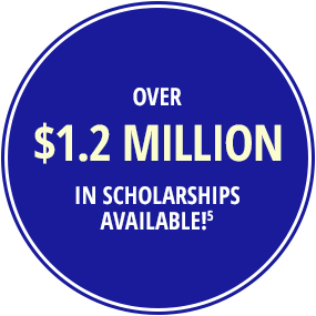 Over $1.4 million in scholarships available!