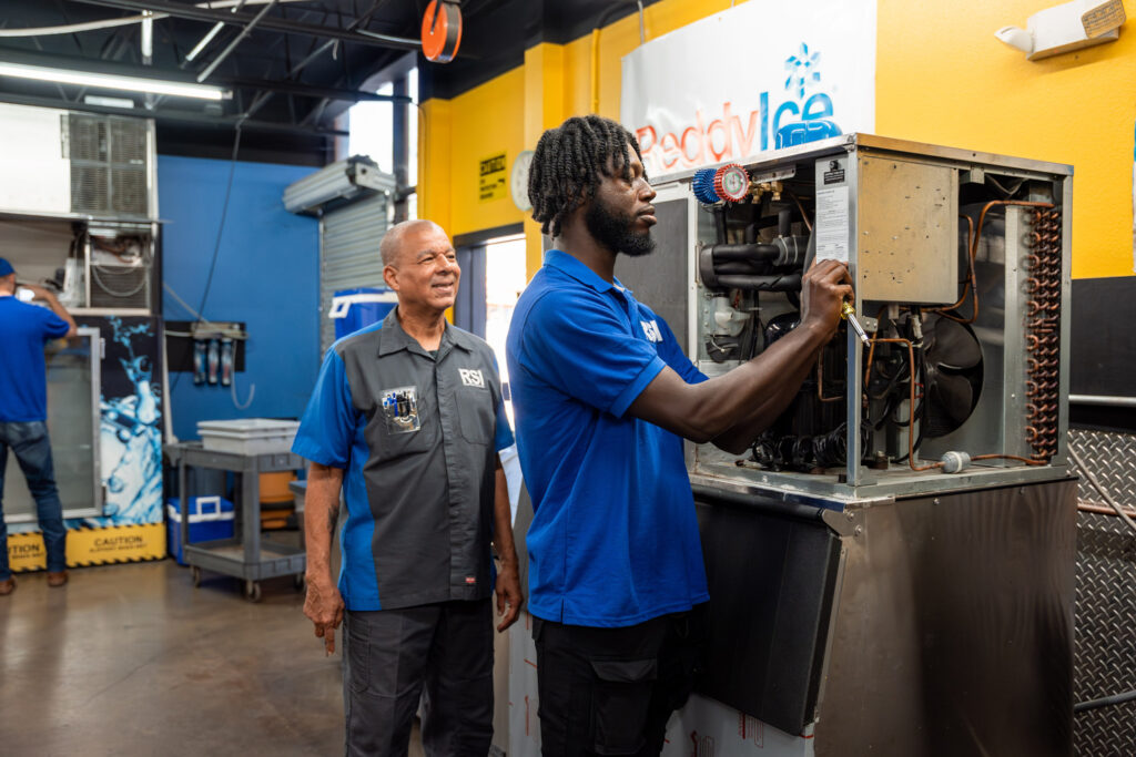 Student being trained at RSI in skilled trades