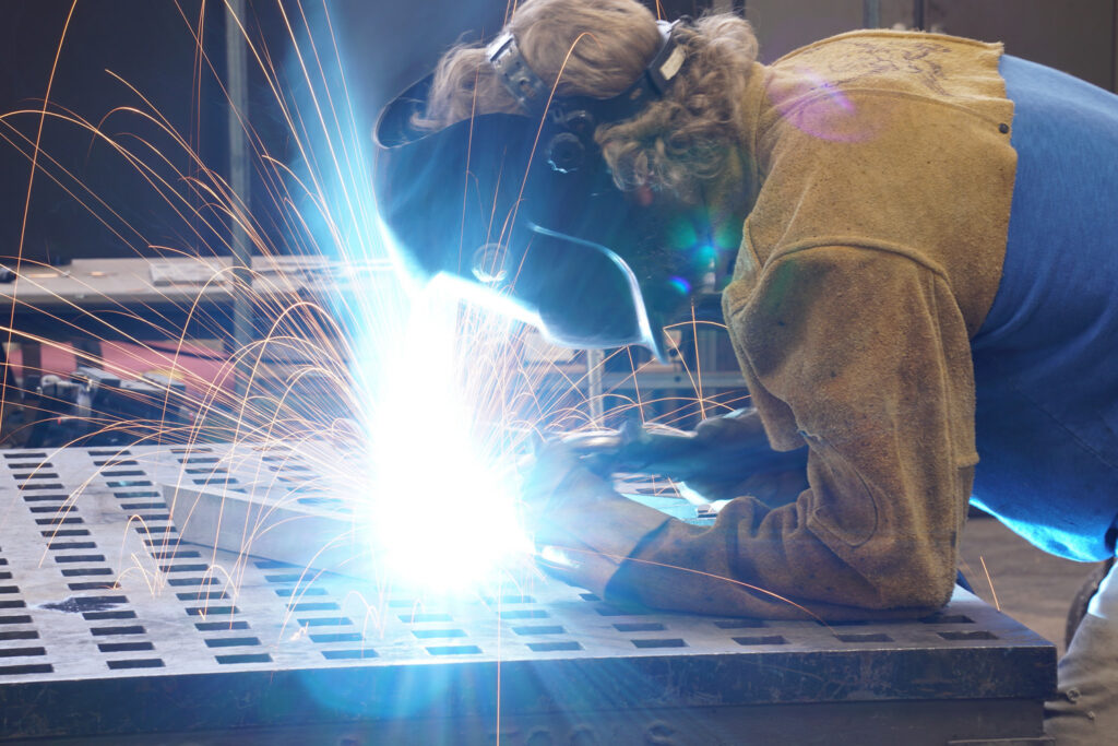 Welding in action