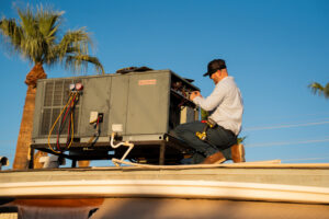 HVAC work on roof