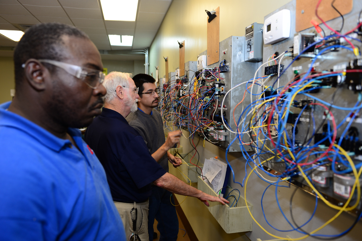 Electrical students training at RSI