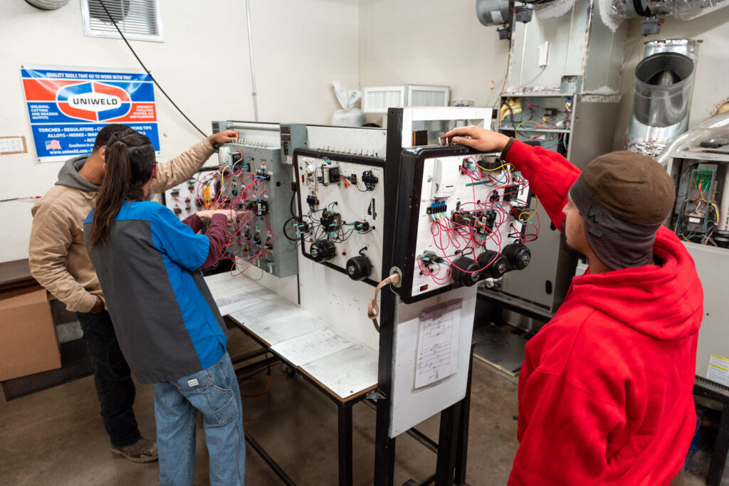 Group of students training on the RSI campus
