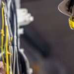 electrician working on electrical box