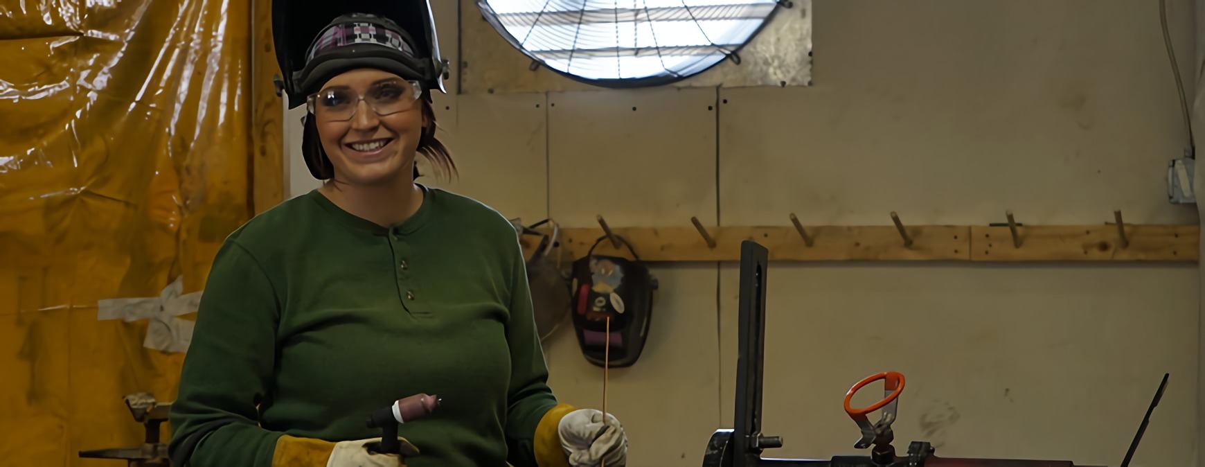 female welder