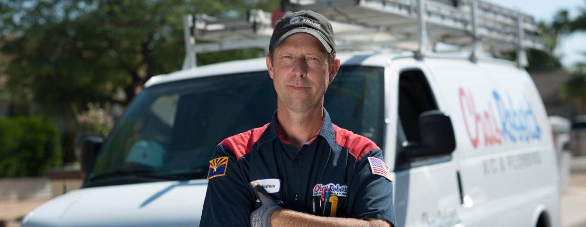 hvac technician making a service call