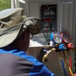 hvac training on outdoor ac unit