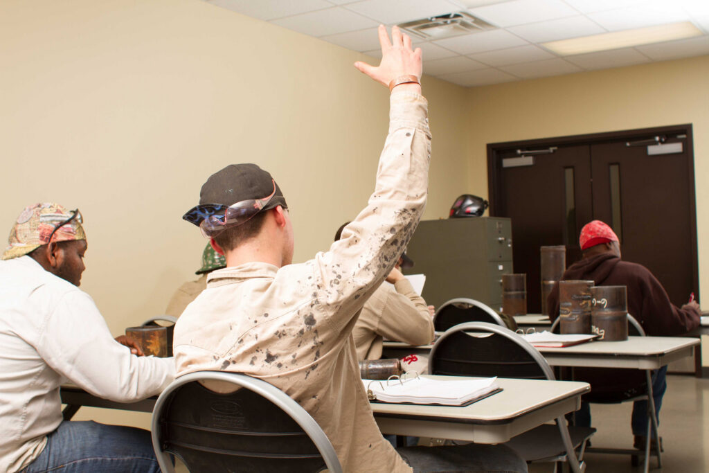 Student in TWS classroom