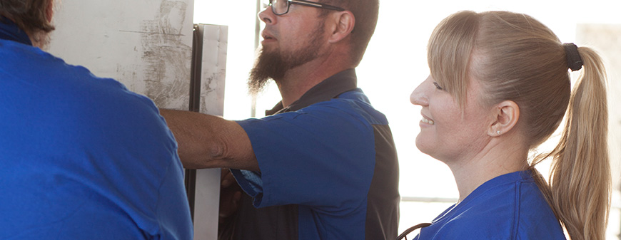 woman working in hvac